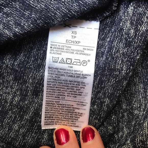 Gap Heather Navy Blue Long Sleeve Top, NWT, XS - Picture 9 of 12